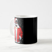 African American Santa Christmas Pajamas Cool Blac Kaffeetasse (Vorderseite Links)