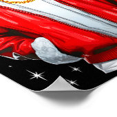 African American Santa Christmas Pajamas Cool Blac Poster (Ecke)