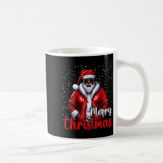 African American Santa Christmas Shirt Pajama Cool Kaffeetasse (Rechts)