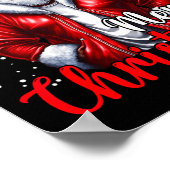 African American Santa Christmas Shirt Pajama Cool Poster (Ecke)