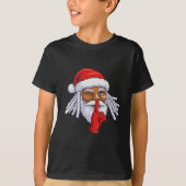 African American Santa Claus Christmas Party Decor T-Shirt (Vorderseite)