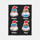 African American Santa Claus Matching Christmas Pa Fleecedecke (Vorderseite)