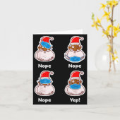 African American Santa Claus Matching Christmas Pa Karte (Gelbe Blume)