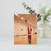 African American Santa Claus Postcard Feiertagspostkarte (Stehend Vorderseite)