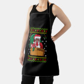 African American Santa Ugly Christmas Schürze (InSitu)