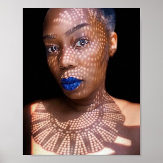 African American Shadow Tribal Print Poster (Vorne)