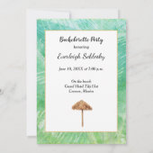 African American Tropical Junggeselinnen-Abschied Einladung (Rückseite)