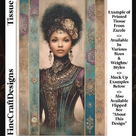 African American Woman, Baroque DY2R Decoupage Seidenpapier