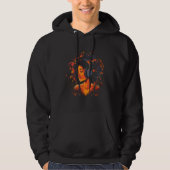 African American Woman Black Girl Headphones Graph Hoodie (Vorderseite)