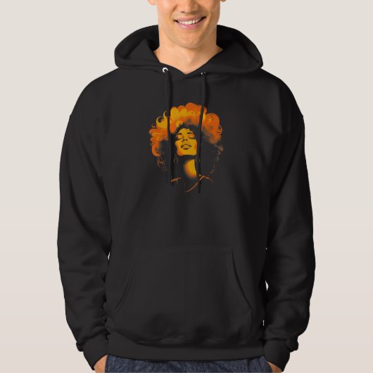 African American Woman Black Girl Music Graffiti G Hoodie (Vorderseite)