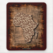 African Animal Grunge Map AFRICA Wildlife Mousepad (Vorne)
