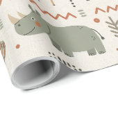 African Animal Parade Tribal Style ID1262 Geschenkpapier (Rolleneckpunkt)