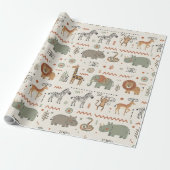 African Animal Parade Tribal Style ID1262 Geschenkpapier (Ungerollt)