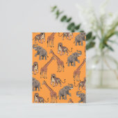 African Animal Pattern Feiertagspostkarte (Stehend Vorderseite)