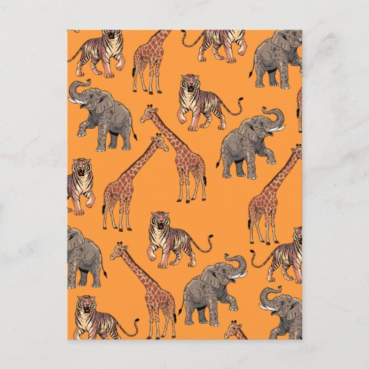African Animal Pattern Feiertagspostkarte (Vorderseite)