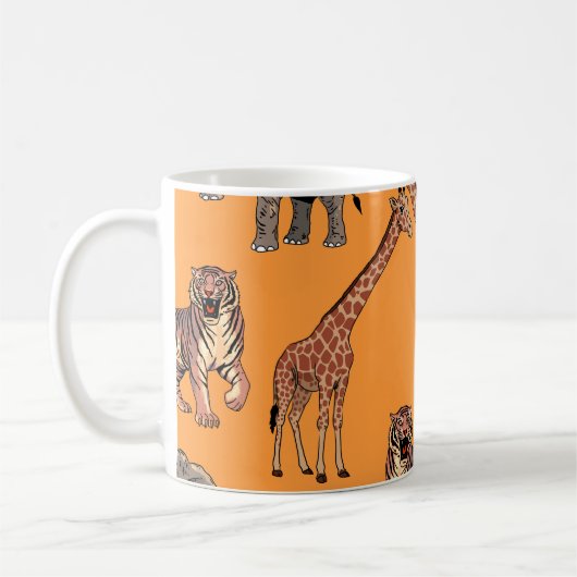 African Animal Pattern Kaffeetasse (Links)