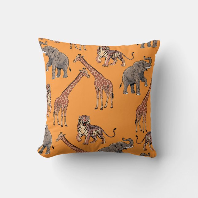 African Animal Pattern Kissen (Vorderseite)