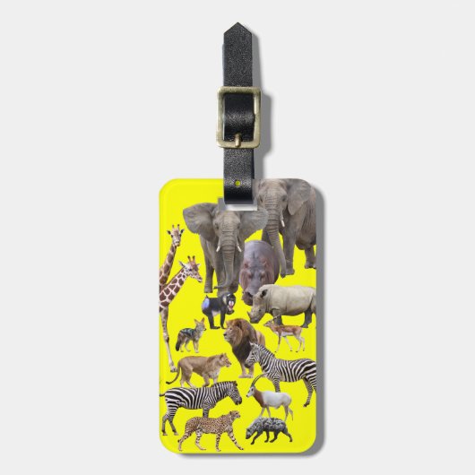 African Animals Gepäckanhänger (Vorderseite vertikal)