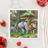  African animals in origame Serviette (Beispiel)