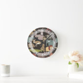 African Animals Pattern Runde Wanduhr (Zuhause)