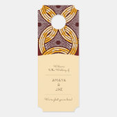African Ankara Blue Gold Floral Hotel Door Hanger Türanhänger (Vorderseite)