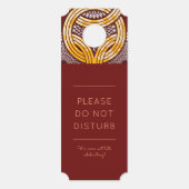African Ankara Blue Gold Floral Hotel Door Hanger Türanhänger (Rückseite)