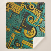 African Ankara Emerald Matrix Sherpadecke (Vorderseite)