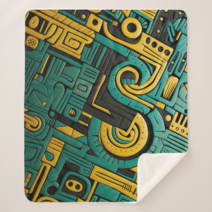 African Ankara Emerald Matrix Sherpadecke