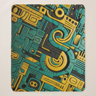 African Ankara Emerald Matrix Sherpadecke
