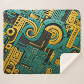 African Ankara Emerald Matrix Sherpadecke (Vorderseite (Horizontal))