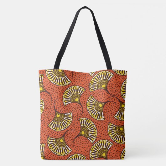 African Ankara Fan Pattern Tasche (Rückseite)