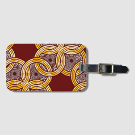 African Ankara Kitenge Gold Luggage Gepäckanhänger