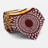 African Ankara Kitenge Gold Trauzeuge Krawatte (Gerollt)