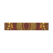 African Ankara Maroon Floral Bly Band (Flach)