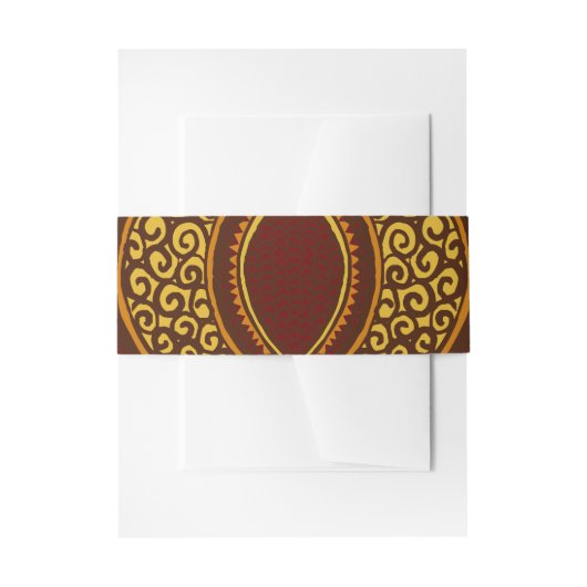 African Ankara Maroon Floral Bly Band (Vorderseite Beispiel)