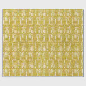 African Arrow Mud Cloud Design Gold Glitzer Geschenkpapier (Flach)