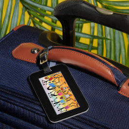 African Art Abstrakt Phantastisch Dancers Gepäckanhänger