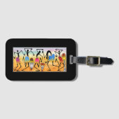 African Art Abstrakt Phantastisch Dancers Gepäckanhänger (Vorderseite (Horizontal))