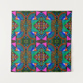 African art drawing. Seamless aztec pattern. Chero Wandteppich (Vorderseite (Horizontal))