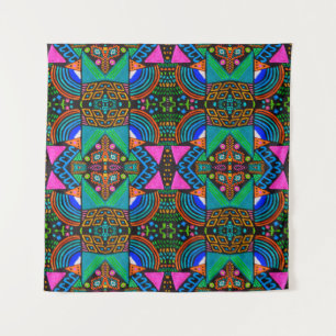 African art drawing. Seamless aztec pattern. Chero Wandteppich