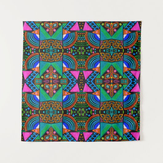 African art drawing. Seamless aztec pattern. Chero Wandteppich (Vorderseite)
