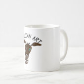 African Art Giraffe Head Kaffeetasse (VorderseiteRechts)