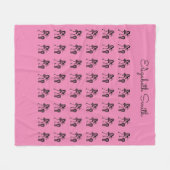 African Art, Happy Djembe Drum Player Fleecedecke (Vorderseite (Horizontal))