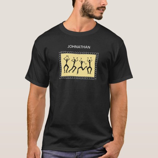 African Art Happy Phantastisch Silhouette Dancers T-Shirt (Vorderseite)