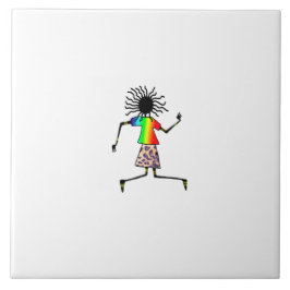 African Art, Niedlich Happy Dancer Fliese