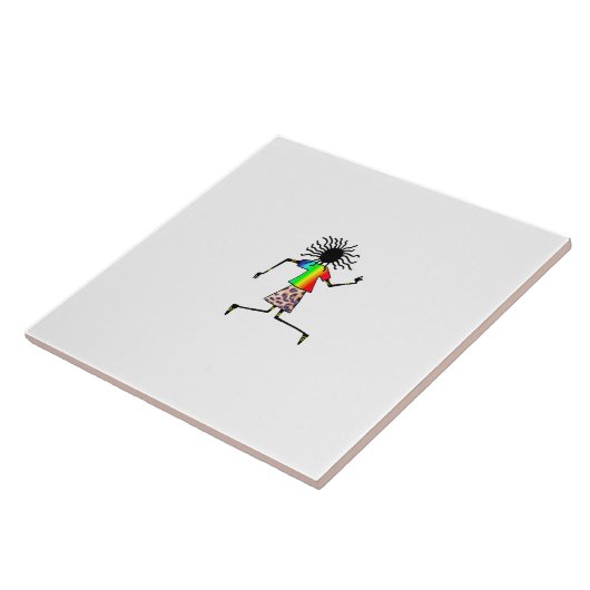 African Art, Niedlich Happy Dancer Fliese (Seite)