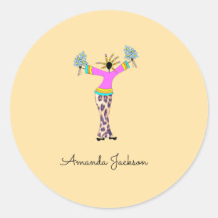African Art, Phantastisch Lady iPhone / iPad Case Runder Aufkleber