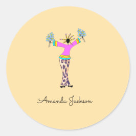 African Art, Phantastisch Lady iPhone / iPad Case Runder Aufkleber