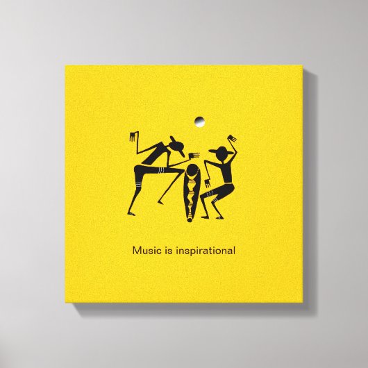 African Art Phantastisch Silhouette Dancers Leinwanddruck (Vorderseite)