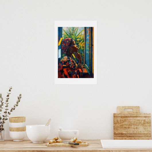 African Art Print Poster (Küche)